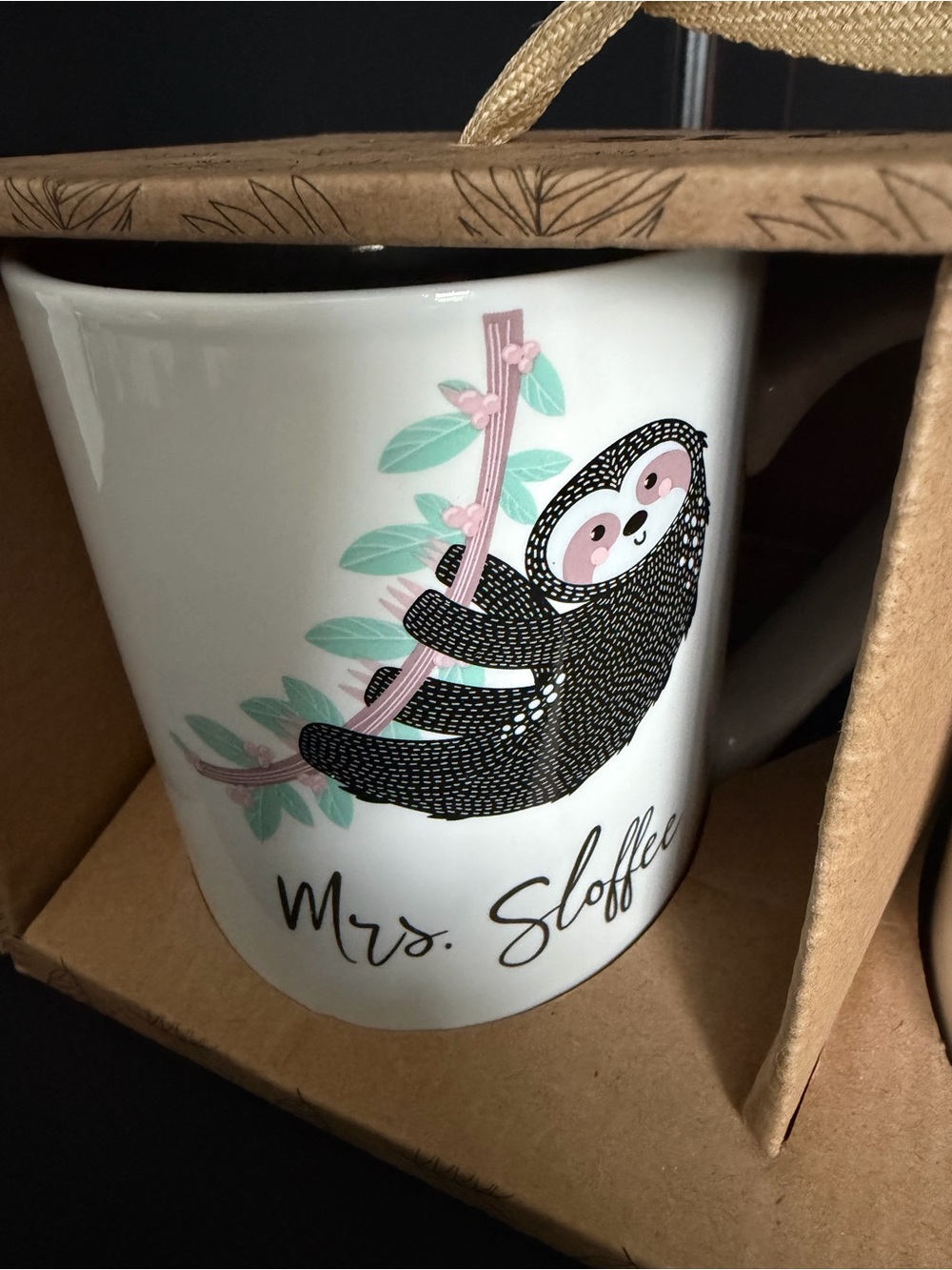 Sloth Mug Set “Mr. & Mrs. Sloffee”. NEW - Picture 3 of 4
